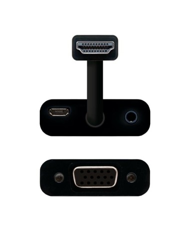 CABLE CONVERSOR HDMI A M-SVGA 10CM BLACK + 1M