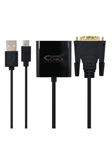 CABLE CONVERSOR DVI A M-SVGA 10CM BLACK