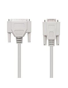 CABLE SERIE NULL MODEM DB9/H-DB25/M 1.8M NANOCABLE 2