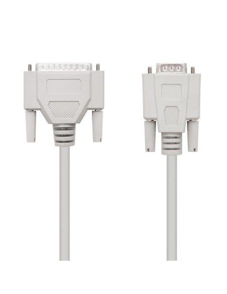 CABLE SERIE NULL MODEM DB9/H-DB25/M 1.8M NANOCABLE