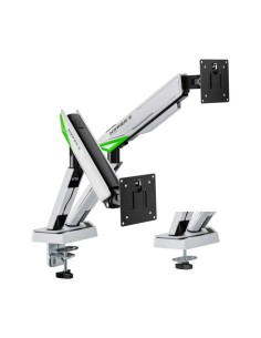 SOPORTE DE MESA GAMING PARA 2 TV/MONITOR AISENS 17 - 38 2 BRAZOS GIRATORIO/INCLINABLE HASTA 16KG WHITE 2