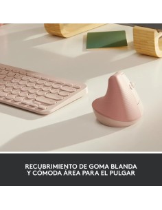 RATON LOGITECH LIFT VERTICAL WIRELESS ERGONOMIC 4000DPI 5 BOTONES ROSE 2