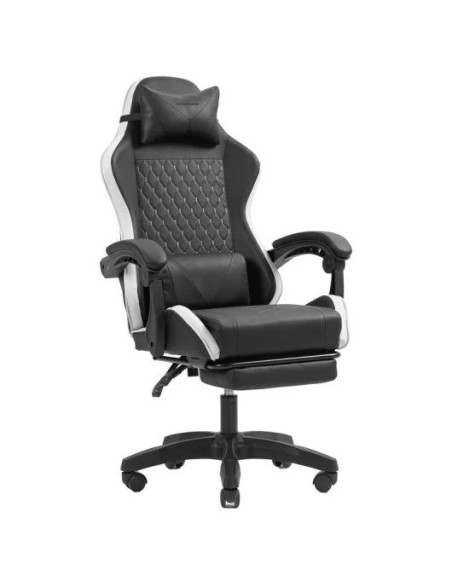 SILLA GAMING MARS GAMING MGC-X ERGONOMICO REPOSAPIES CUERO PU WHITE/BLACK