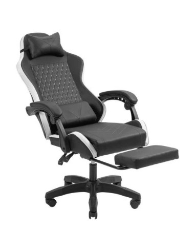 SILLA GAMING MARS GAMING MGC-X ERGONOMICO REPOSAPIES CUERO PU WHITE/BLACK