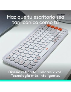 TECLADO LOGITECH POP ICON KEYS WIRELESS ROSE/WHITE 2