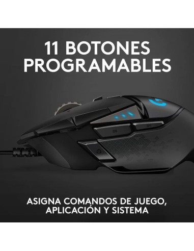 RATON GAMING LOGITECH G502 HERO OPTICO USB RGB BLACK
