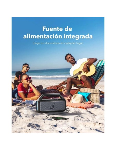 ALTAVOZ SOUNDCORE BOOM 2 80W BLUETOOTH IPX7 BLACK