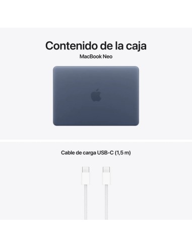 PORTATIL APPLE MACBOOK NEO A18 PRO/6-CORE CPU/8GB/SSD256GB/5-CORE GPU/13 INDIGO
