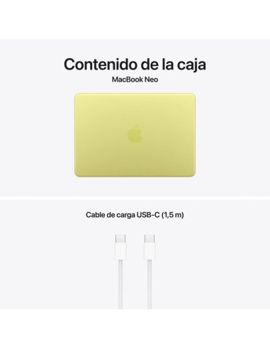 PORTATIL APPLE MACBOOK NEO A18 PRO/6-CORE CPU/8GB/SSD256GB/5-CORE GPU/13 CITRUS