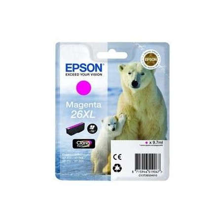 TINTA EPSON C13T26334012 MAGENTA 26XL