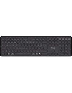 TECLADO TRUST VAIYA RECARGABLE WIRELESS BLUETOOTH BLACK