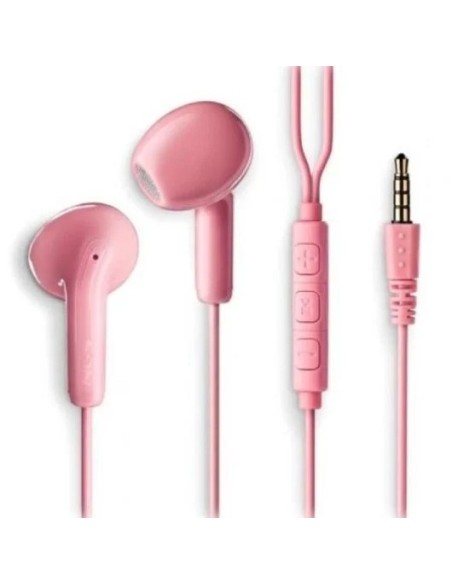 AURICULARES + MICROFONO NGS DRIFT IN EAR JACK 3,5MM PINK