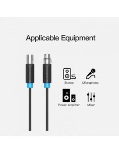 CABLE ESTEREO VENTION XLR  M - XLR H 10M BLACK 2
