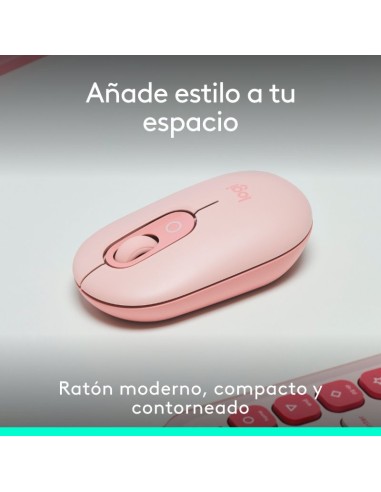 RATON LOGITECH POP MOUSE WIRELESS BLUETOOTH ROSE