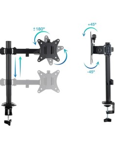SOPORTE DE MESA TV/MONITOR TOOQ 17-27 2 BRAZOS BLACK 2