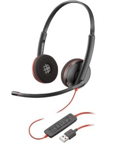 AURICULAR + MICROFONO POLY BLACKWIRE 3220 BIAURAL USB-A