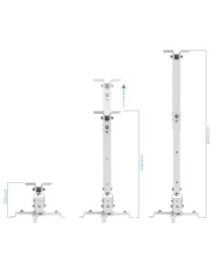 SOPORTE PROYECTOR TOOQ TECHO INCLINABLE WHITE 2