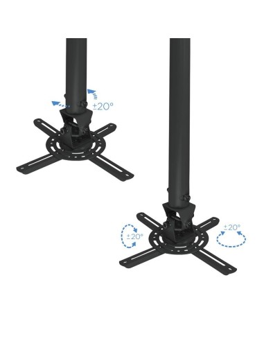 SOPORTE PROYECTOR TOOQ TECHO GIRATORIO E INCLINABLE BLACK