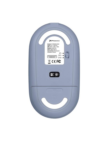 RATON PHOENIX REBBLE SILENT 1600DPI WIRELESS BLUETOOTH RECARGABLE BLUE