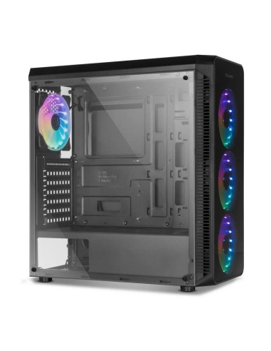 CAJA ORDENADOR GAMING NOX HUMMER TGX RAINBOW ATX RGB BLACK