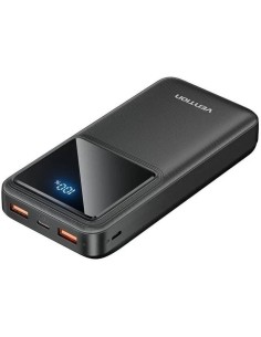 POWERBANK VENTION 4800MAH 2XUSB-C + LIGHTNING 22.5W USB-C PLEGABLE BLACK