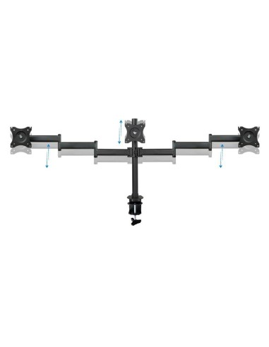 SOPORTE DE MESA TV/MONITOR TOOQ 13-27 8KG 2 BRAZOS PARA 3 PANTALLAS