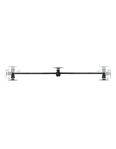 SOPORTE DE MESA TV/MONITOR TOOQ 13-27 8KG 2 BRAZOS PARA 3 PANTALLAS
