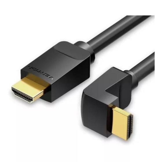 CABLE HDMI 2.0 4K VENTION HDMI/M - HDMI/M 3M ACODADO BLACK