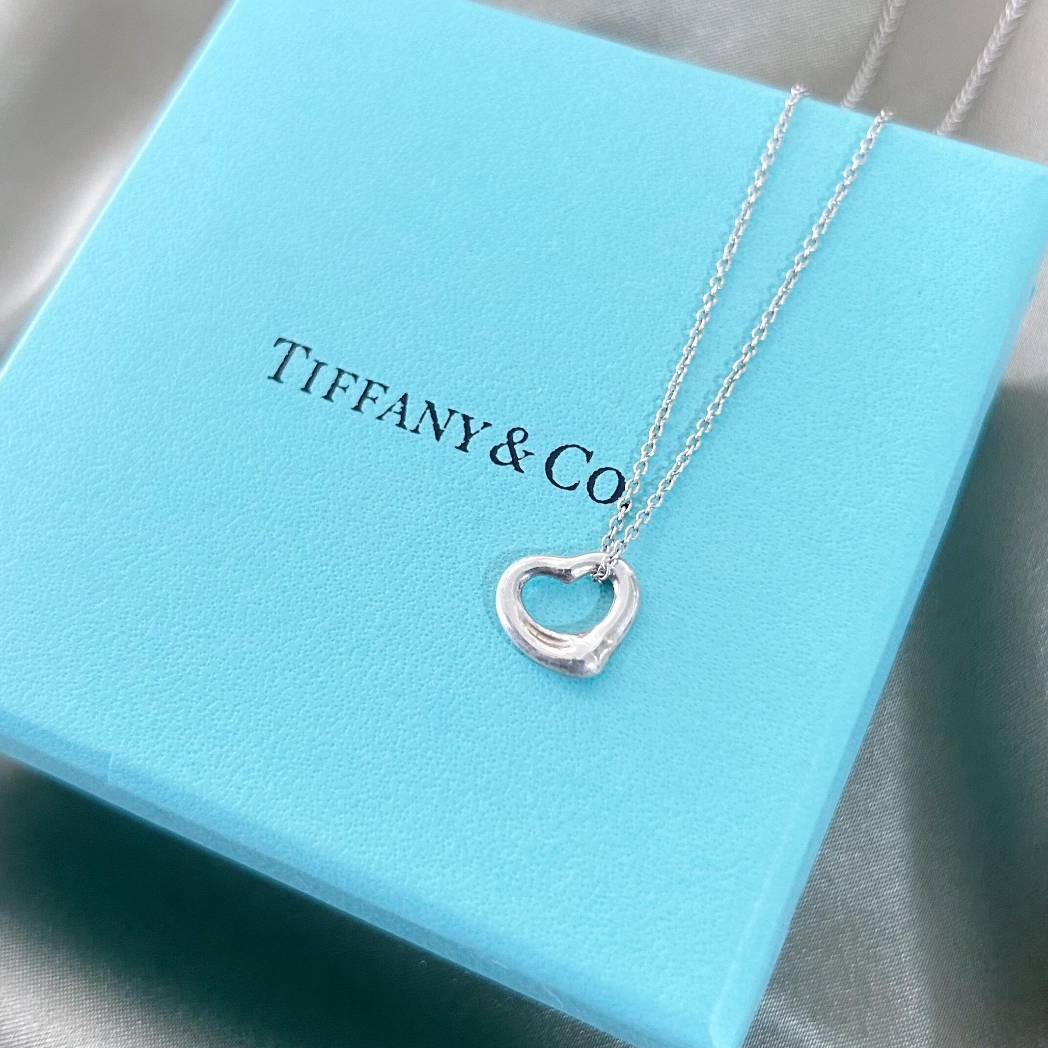 T6033】Tiffany&Co. open heart necklace mini/silver925/ティファニー/ネックレス vintage  accessory shop MELO