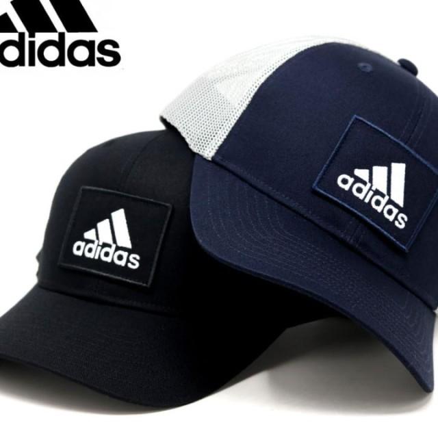 adidas キャップ メッシュ 帽子 春夏 メンズ アディダス ロゴキャップ ベースボールキャップ 涼しい ADM BOS WAPPEN 6P  MESH CAP ブラック ネイビー フリー LINEショッピング