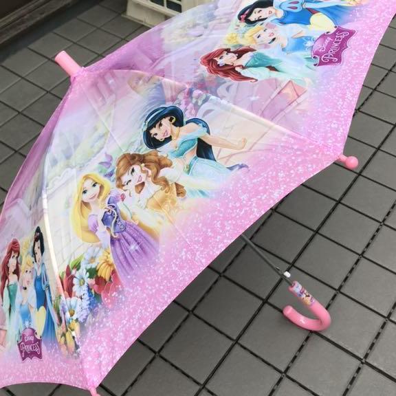 可愛い！　プリンセス　傘　女の子　入園　M　キッズ　園児　雨傘　子供　雨具