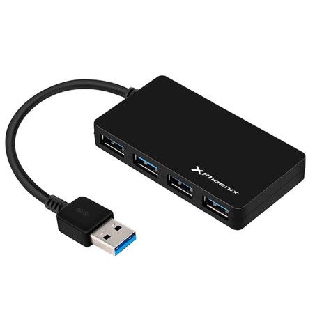 HUB USB PHOENIX 4 PUERTOS USB 3.0 BLACK